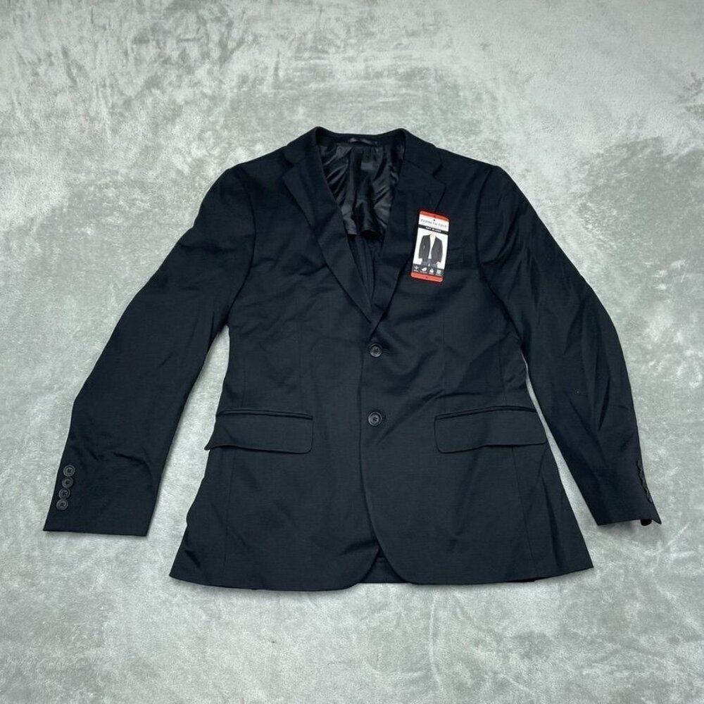 Kenneth Cole New York Men’s Medium Black Stretch Blazer  Suit Jacket a0268 - Picture 2 of 8